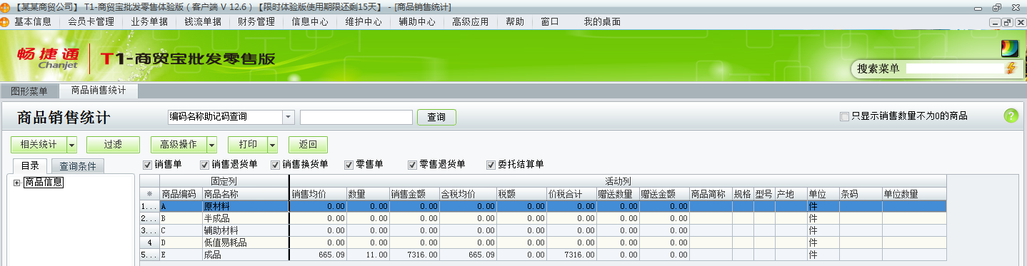 用友t1商貿(mào)寶批發(fā)零售版12.6如何查詢銷售統(tǒng)計(jì)？